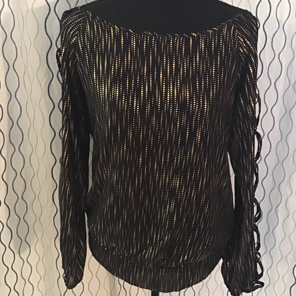 Black with Gold flecks top